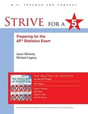 Tapa de Strive for 5: Preparing for the AP Statistics Examination to The Practice of Statistics (Strive for a 5)