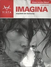 Tapa de Imagina: Español sin barreras, Student Activities Manual, 2nd edition