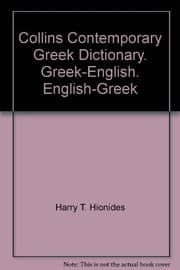 Tapa de Collins Contemporary Greek Dictionary. Greek-English. English-Greek