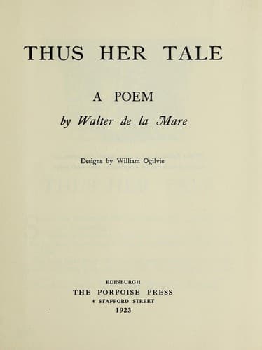 Tapa de Thus her tale poem