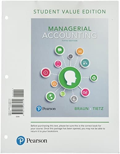 Tapa de Managerial Accounting, Student Value Edition (5th Edition)
