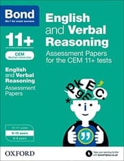 Tapa de Bond 11+: English and Verbal Reasoning: Assessment Papers for the Cem 11+ Tests