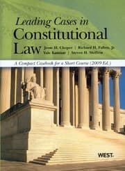 Tapa de Leading Cases in Constitutional Law, a Compact Casebook for a Short Course, 2009 Edition (American Casebooks)