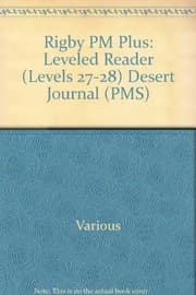 Tapa de Rigby PM Plus: Individual Student Edition Ruby (Levels 27-28) Desert Journal
