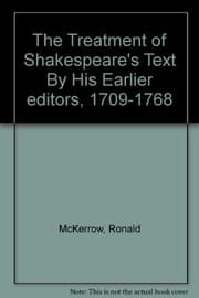 Tapa de The treatment of Shakespeare's text