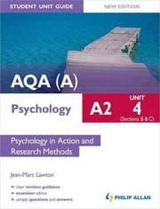 Tapa de AQA(A) A2 Psychology Student Unit Guide New Edition: Unit 4 Sections B and C: Psychology in Action and Research Methods