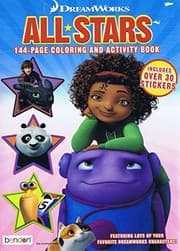 Tapa de DreamWorks All Stars 144 Page Coloring and Activity Book