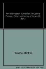 Tapa de The Harvest of humanism in Central Europe