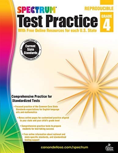 Tapa de Spectrum Test Practice Workbook, Grade 4