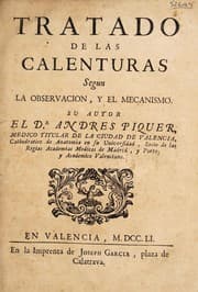 Tapa de Tratado de las calenturas segun la observacion, y el mecanismo
