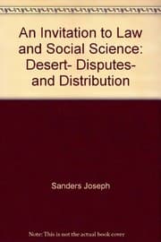 Tapa de An invitation to law and social science