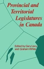 Tapa de Provincial and territorial legislatures in Canada