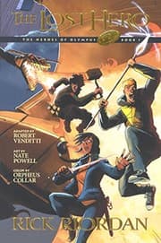 Tapa de The Lost Hero: The Graphic Novel (Turtleback School & Library Binding Edition) (The Heroes of Olympus)