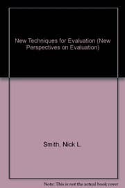 Tapa de New Techniques for Evaluation (New Perspectives on Evaluation)