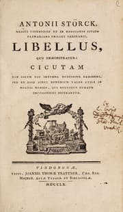 Tapa de Libellus, quo demonstratur: cicutam non solum usu interno tutissime exhiberi, sed et esse simul remedium valde utile in multis morbis, qui hucusque curatu impossibiles dicebantur