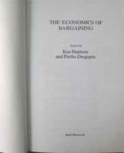 Tapa de The Economics of bargaining