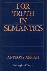 Tapa de For truth in semantics