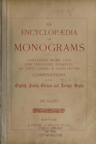Tapa de An Encyclopaedia of monograms