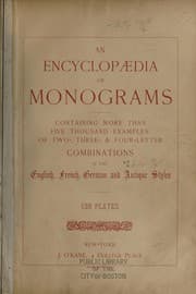 Tapa de An Encyclopaedia of monograms