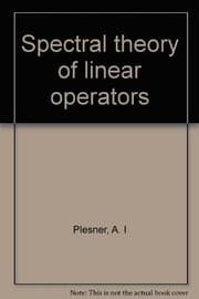 Tapa de Spectral theory of linear operators