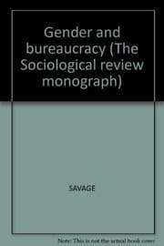 Tapa de Gender and bureaucracy (Sociological review monograph series)