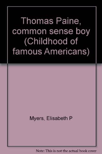 Tapa de Thomas Paine, common sense boy