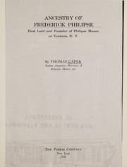 Tapa de Ancestry of Frederick Philipse