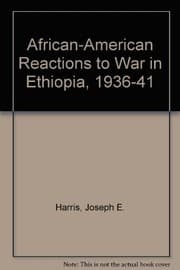 Tapa de African-American reactions to war in Ethiopia, 1936-1941