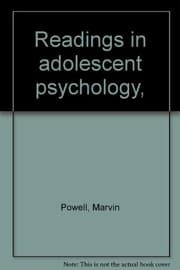 Tapa de Readings in adolescent psychology