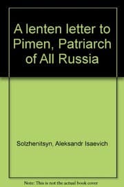 Tapa de A lenten letter to Pimen, Patriarch of All Russia