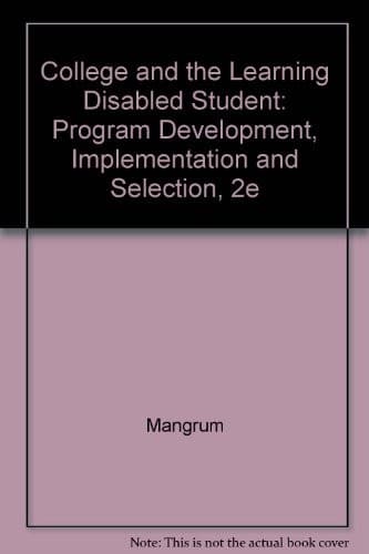 Tapa de College and the learning disabled student