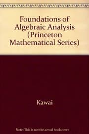 Tapa de Foundations of algebraic analysis