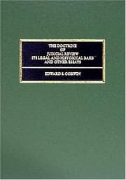Tapa de The doctrine of judicial review