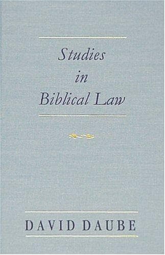 Tapa de Studies in Biblical law