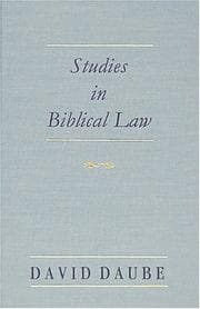 Tapa de Studies in Biblical law