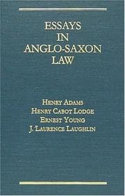 Tapa de Essays in Anglo-Saxon Law