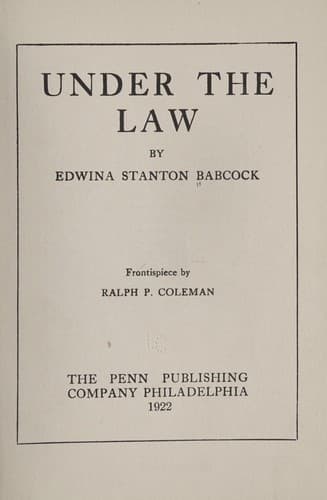 Tapa de Under the law