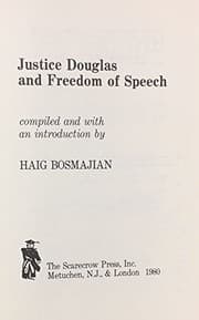 Tapa de Justice Douglas and freedom of speech