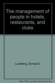 Tapa de The management of people in hotels, restaurants, and clubs