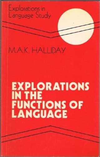 Tapa de Explorations in the functions of language