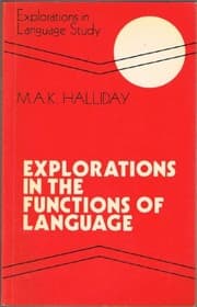 Tapa de Explorations in the functions of language