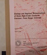 Tapa de Geology and regional metamorphism of some high-grade cordierite gneisses, Front Range, Colorado