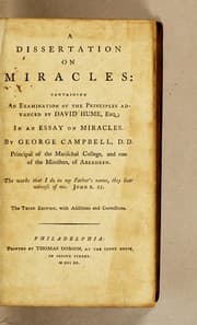 Tapa de A dissertation on miracles