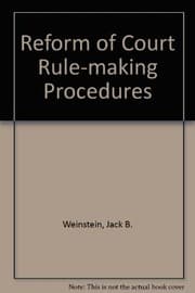Tapa de Reform of court rule-making procedures (Law forum series)