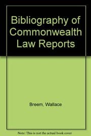Tapa de Bibliography of Commonwealth law reports