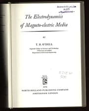 Tapa de Electrodynamics of Magneto-electric Media (Sel. Topics in Solid State Physics)