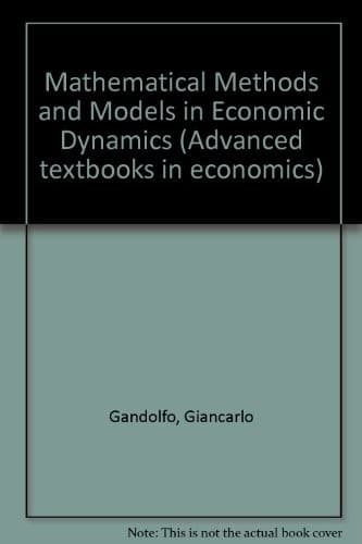 Tapa de Mathematical Methods and Models in Economic Dynamics