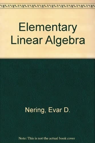 Tapa de Elementary linear algebra