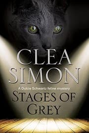 Tapa de Stages of Grey: A feline-filled academic mystery (A Dulcie Schwartz Cat Mystery)