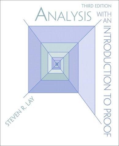 Tapa de Analysis with an Introduction to Proof (3rd Edition)